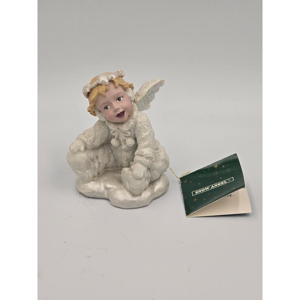 Vintage 1994 Snow Angel Figurine Collectibles For Me Resin Cherub with Tag 4